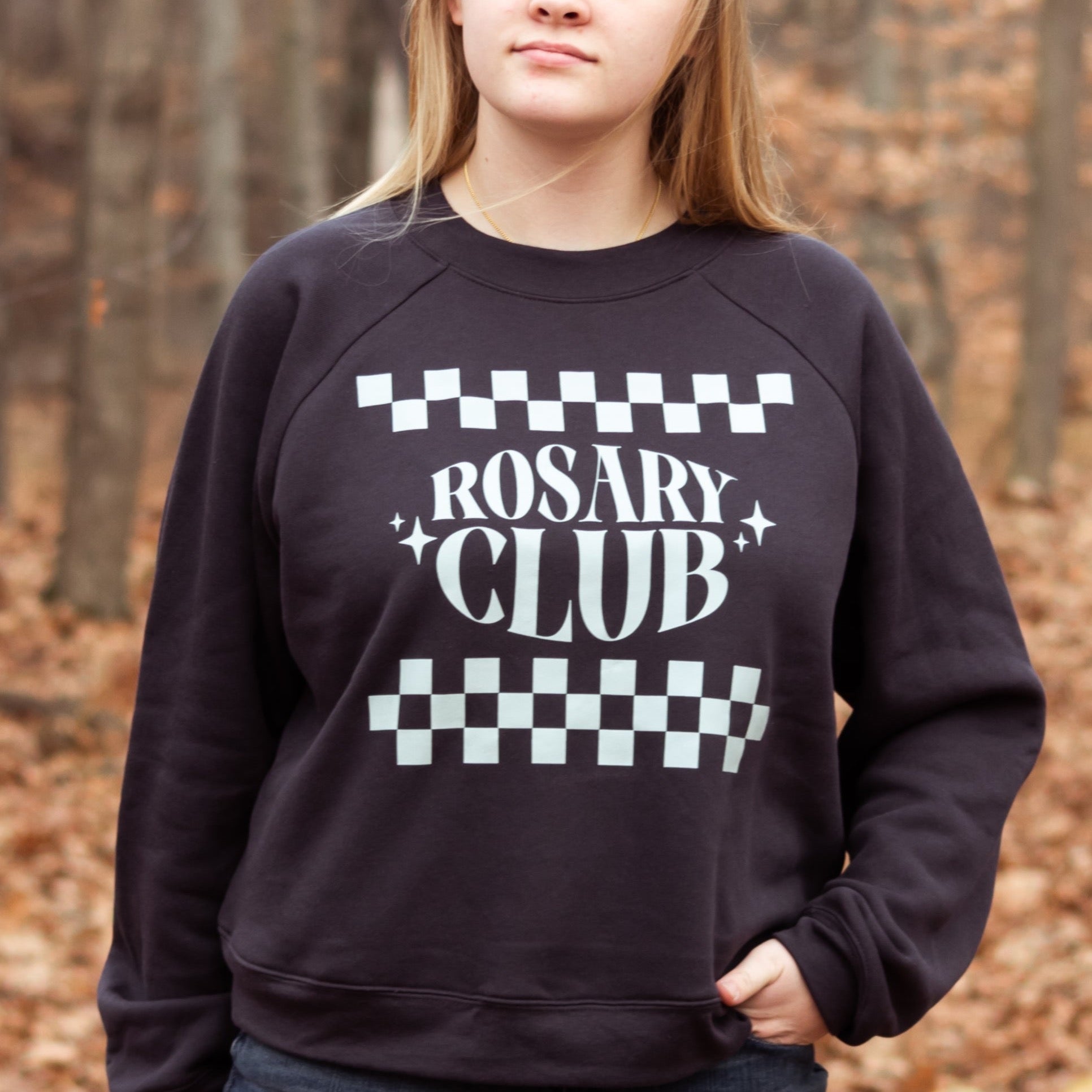 Rosary Club | Cropped Crewneck Sweatshirt
